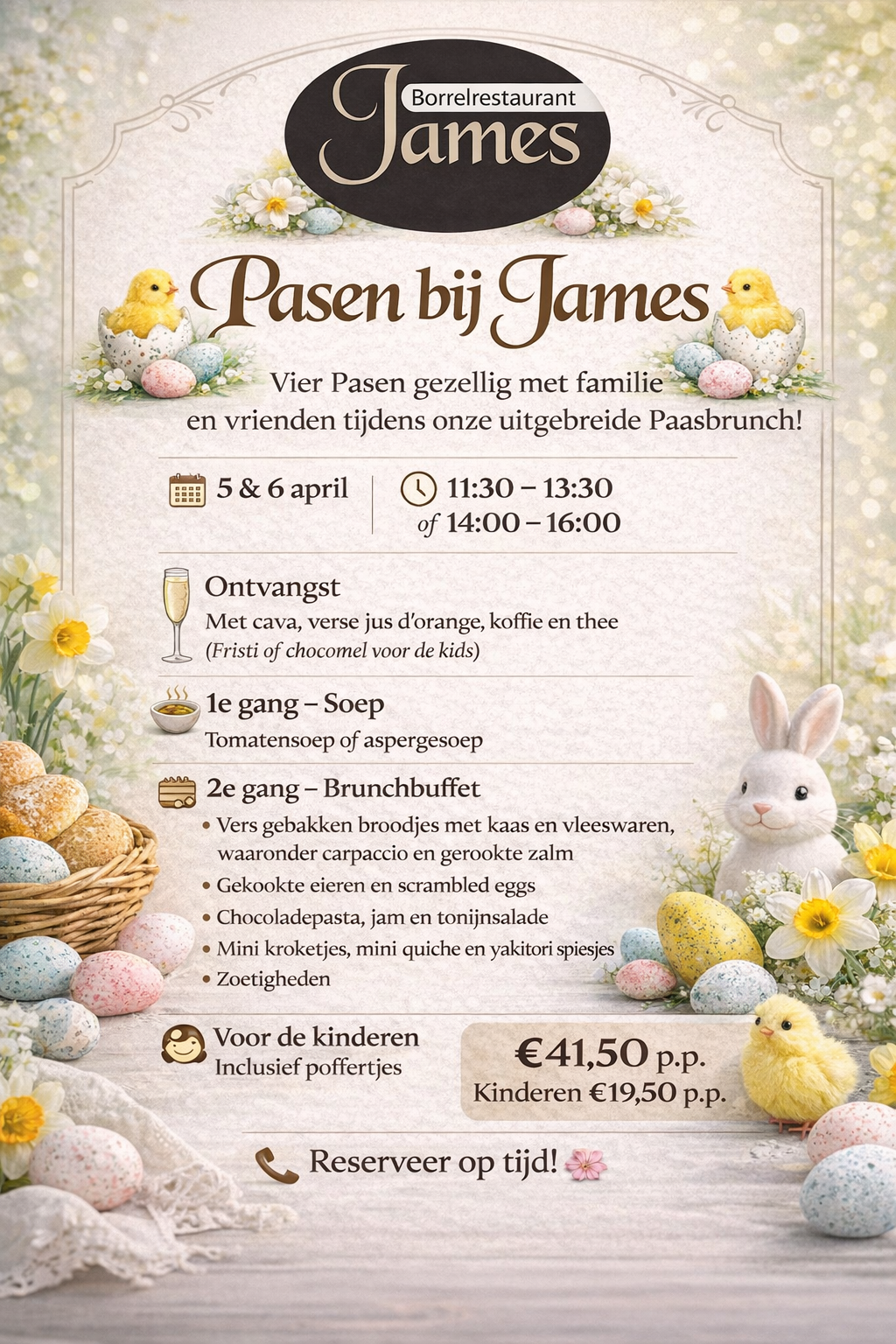 Pasen brunch bij James